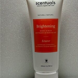 scentuals natural & organic skin care Brightening BODY SCRUB 6.76 fl.oz New